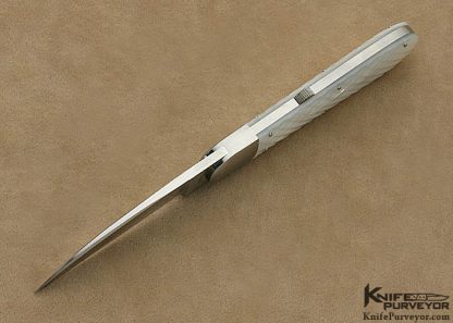 Richard Rogers Custom Knife Quilted Mother of Pearl Shell Fixed Blade with 7 Interchangeable Blades - Image 4