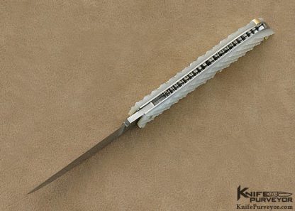 Richard Rogers Custom Fruit Knife with Quilted Mother of Pearl & 14Kt Gold Toothpick Slip Joint - Image 5