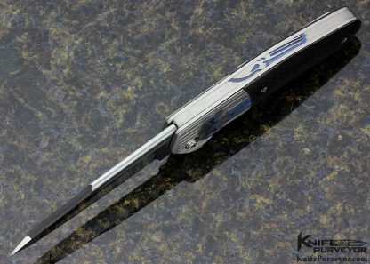 Richard Wright Custom Knife Ambidextrous Modified Tanto Bolster Release Carbon Fiber Linerlock - Image 4