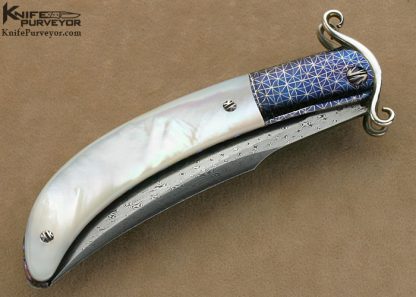 Richard S. Wright Custom Knife Mother of Pearl Ambidextrous Bolster Release Automatic Persian - Image 3