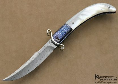 Richard S. Wright Custom Knife Mother of Pearl Ambidextrous Bolster Release Automatic Persian