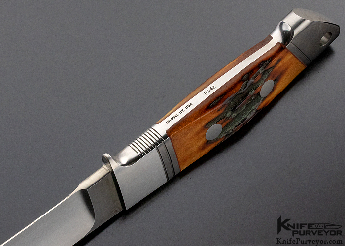 Ricardo Velarde Custom Knife Amber Stag Utility Hunter - Image 6