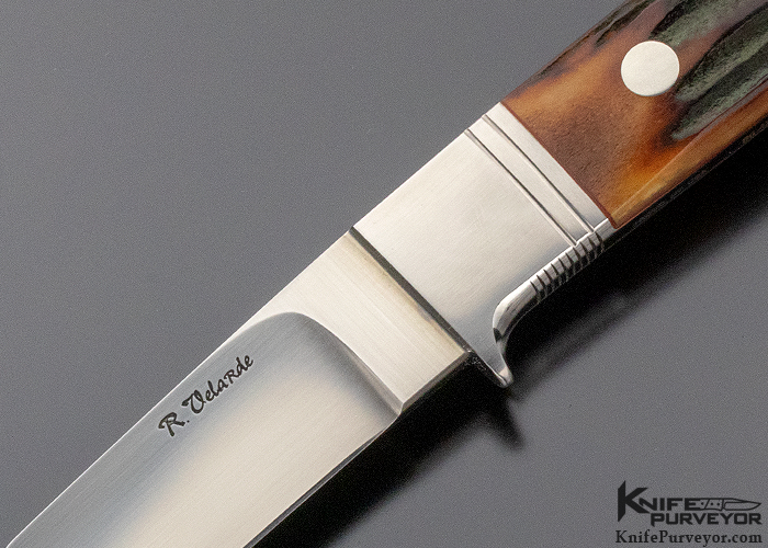 Ricardo Velarde Custom Knife Amber Stag Utility Hunter - Image 2