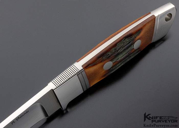 Ricardo Velarde Custom Knife Amber Stag Utility Hunter - Image 5
