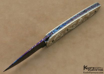 Rick Dunkerley Custom Knife Engraved Sterling Silver Linerlock - Image 4