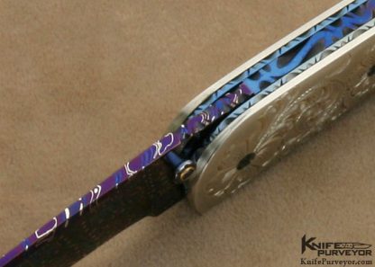 Rick Dunkerley Custom Knife Engraved Sterling Silver Linerlock - Image 5