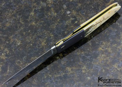 Owen Wood Custom Knife Rick Fields Scrimshawed Linerlock - Image 7