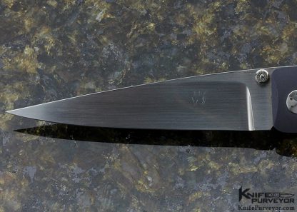 Owen Wood Custom Knife Rick Fields Scrimshawed Linerlock - Image 9