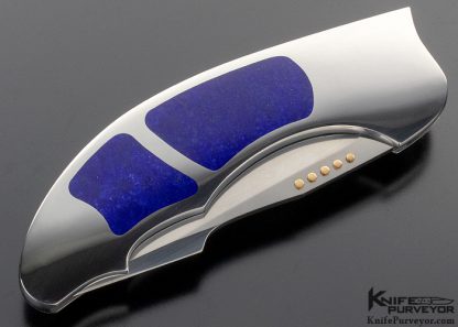 Rick Genovese Custom Knife Interframe Lapis Lockback with Gold Toothpick - Image 5