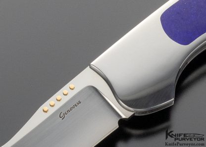 Rick Genovese Custom Knife Interframe Lapis Lockback with Gold Toothpick - Image 2