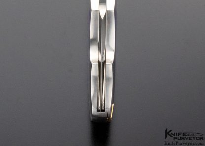 Rick Genovese Custom Knife Interframe Lapis Lockback with Gold Toothpick - Image 8