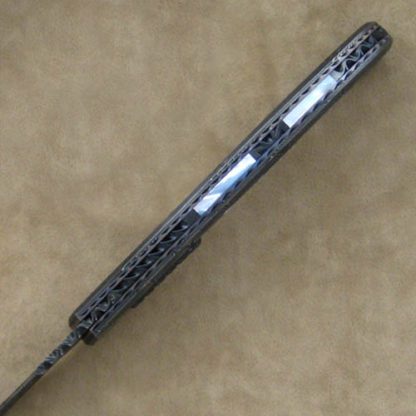 Rick Hinderer Custom Knife Sole Authorship Damascus & Mother of Pearl Automatic - Image 4