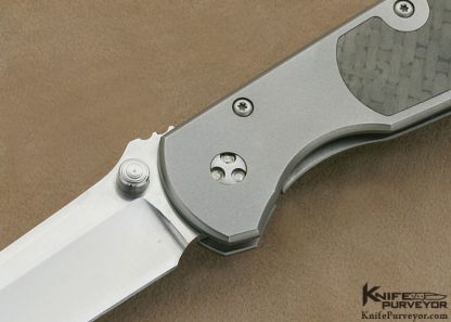 Rick Hinderer Custom Knife "Lightly Used" Carbon Fiber & Titanium Original "Flashover" Framelock - Image 2