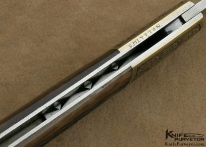 Rick Hinderer Custom Knife Simon Lytton Engraved Sole Authorship Damascus Tail Lock - Image 8