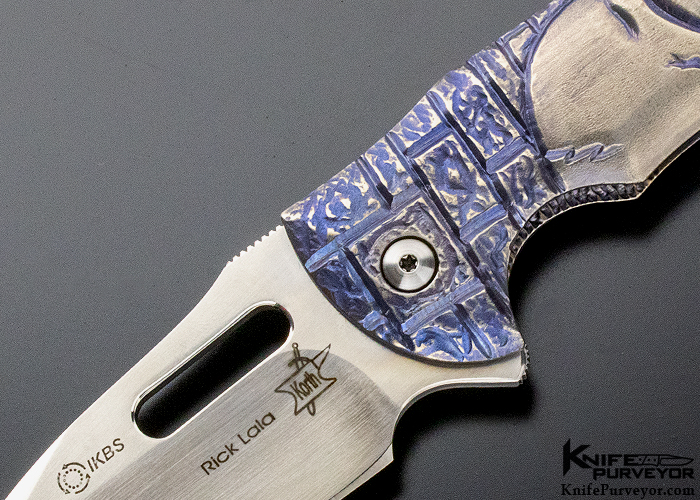 Rick Lala Custom Knife Skull #017 "Sentry" Frame Lock Flipper - Image 2