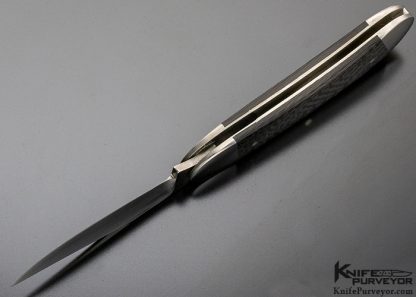 Rick Nowland Custom Knife Carbon Fiber Slip Joint w/ Half Stop - Image 7