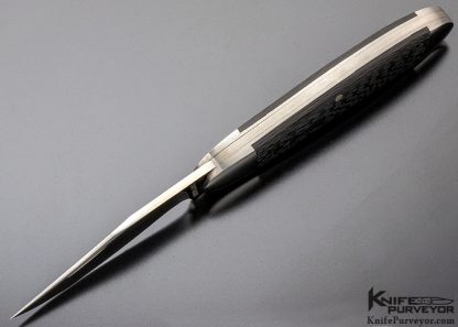 Rick Nowland Custom Knife Carbon Fiber Slip Joint w/ Half Stop - Image 6