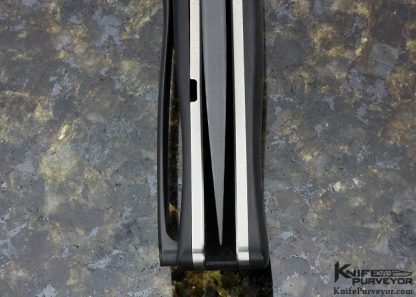 RJ Martin Custom Knife Carboquartz Q-36 with Chad Nichols Boomerang Damascus Flipper - Image 6