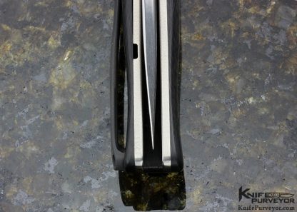 RJ Martin Custom Knife Q36 Carbon Fiber and Contoured Titanium Flipper with Zirconium Clip - Image 6