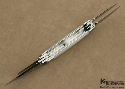 Rick Browne Custom Knife 5 Blade Mother of Pearl Shell Slipjoint - Image 5