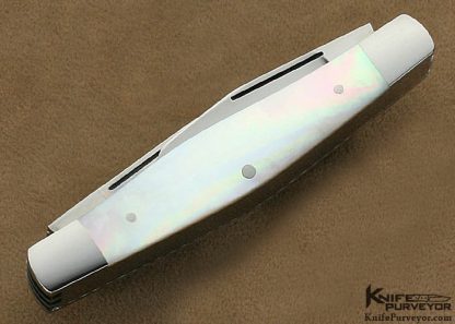 Rick Browne Custom Knife 5 Blade Mother of Pearl Shell Slipjoint - Image 3