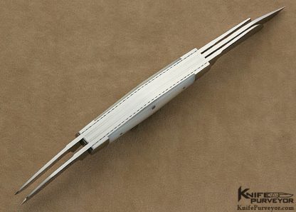 Rick Browne Custom Knife 5 Blade Mother of Pearl Shell Slipjoint - Image 4
