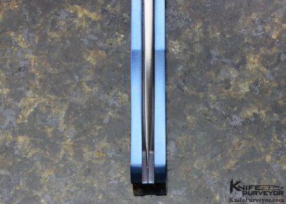 Robbie Dalton Custom Knife  "Mantis" Blued Anodized Aluminum Button Release Auto - Image 6