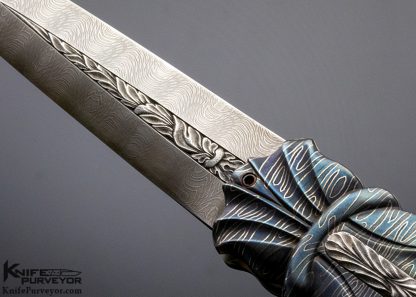 Robert Weinstock Custom Knife Damascus and Mammoth Automatic Linerlock - Image 3