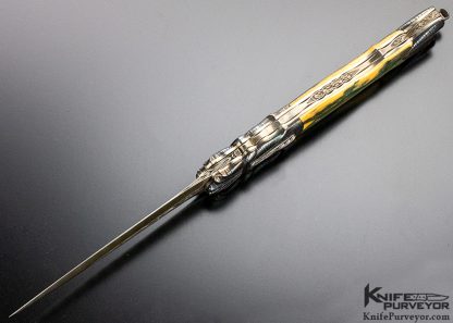 Robert Weinstock Custom Knife Damascus and Mammoth Automatic Linerlock - Image 6