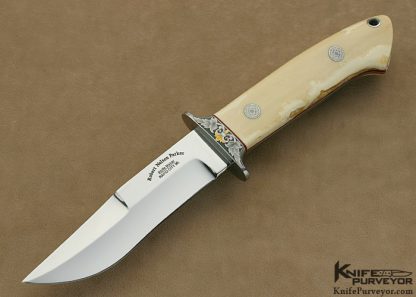 Robert Nelson Parker Custom Knife Dave Lark Engraved Mammoth Ivory Chute Knife