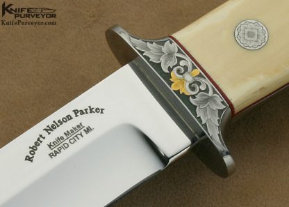 Robert Nelson Parker Custom Knife Dave Lark Engraved Mammoth Ivory Chute Knife - Image 2