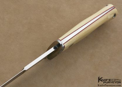 Robert Nelson Parker Custom Knife Dave Lark Engraved Mammoth Ivory Chute Knife - Image 3