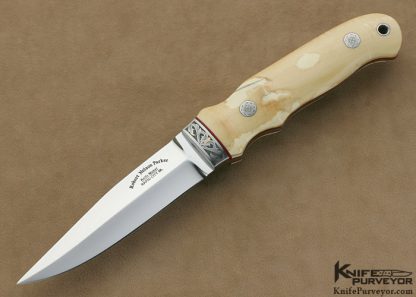Robert Nelson Parker Custom Knife Dave Lark Engraved Mammoth Ivory Hideout Knife