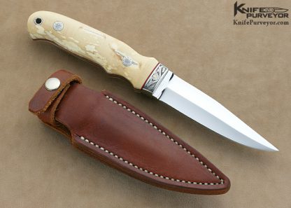 Robert Nelson Parker Custom Knife Dave Lark Engraved Mammoth Ivory Hideout Knife - Image 5