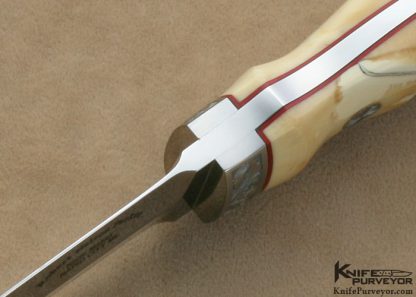 Robert Nelson Parker Custom Knife Dave Lark Engraved Mammoth Ivory Hideout Knife - Image 4