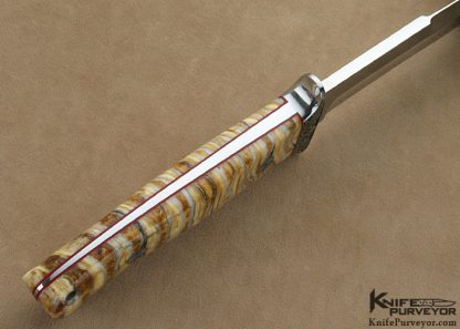 Robert Nelson Parker Custom Knife Dave Lark Engraved Mammoth Tooth Chute Knife - Image 3