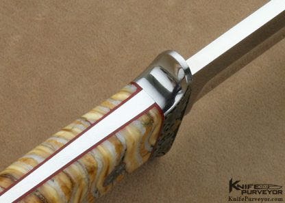Robert Nelson Parker Custom Knife Dave Lark Engraved Mammoth Tooth Chute Knife - Image 4