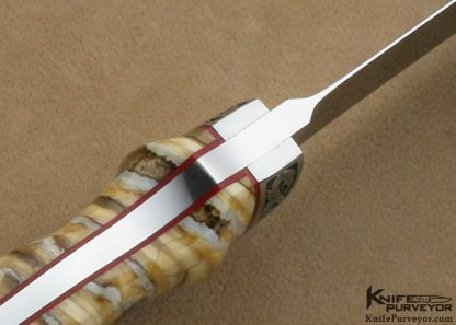 Robert Nelson Parker Custom Knife Dave Lark Engraved Mammoth Tooth Hideout Knife - Image 4