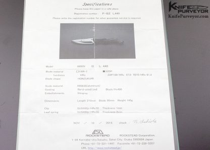 RockStead Custom Knife Shin Aluminum LinerLock - Image 10