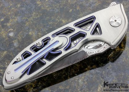 Rod Olson Custom Knife M3 Skeleton Frame Button Lock - Image 3
