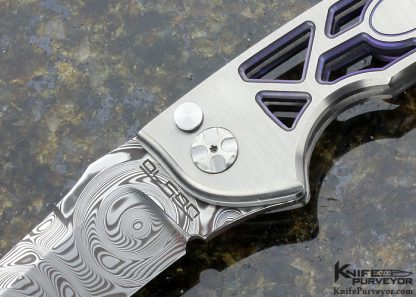 Rod Olson Custom Knife M3 Skeleton Frame Button Lock - Image 2