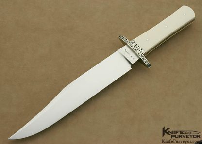 Roger M. Green Custom Knife Ray Cover Jr. Engraved Pre-ban Elephant Ivory Presentation Bowie