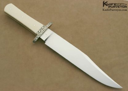 Roger M. Green Custom Knife Ray Cover Jr. Engraved Pre-ban Elephant Ivory Presentation Bowie - Image 5