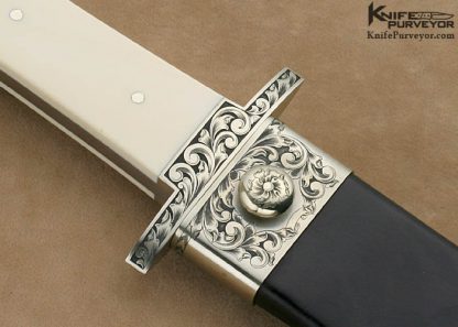 Roger M. Green Custom Knife Ray Cover Jr. Engraved Pre-ban Elephant Ivory Presentation Bowie - Image 8