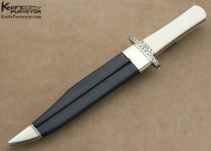 Roger M. Green Custom Knife Ray Cover Jr. Engraved Pre-ban Elephant Ivory Presentation Bowie - Image 3