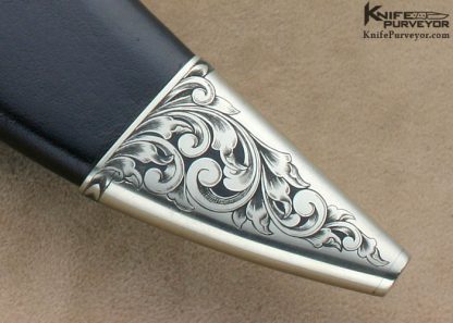 Roger M. Green Custom Knife Ray Cover Jr. Engraved Pre-ban Elephant Ivory Presentation Bowie - Image 9