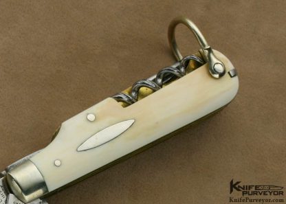 Joseph Rodgers Sheffield Exhibition Knife 6 Blade Plus Tooth Pick and Tweezers Antique Elphant Ivory Slip Joint - Image 3