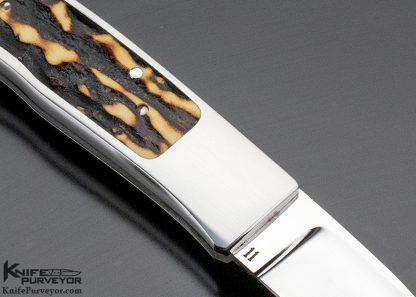 Ron Lake Custom Knife  Custom Knife Stag Interframe Sierra Lockback - Image 5