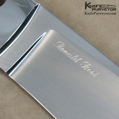Ron Best Custom Knife Desert Ironwood Integral Drop Point Hunter - Image 5