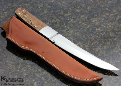 Ron Gaston Custom Knife Tanto Spalted Maple Tanto - Image 3